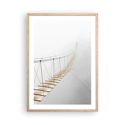 Pôster com moldura de carvalho claro - Para onde levará? - 50x70 cm