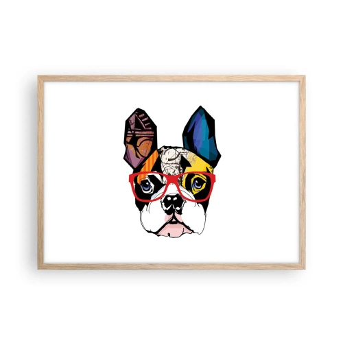 Pôster com moldura de carvalho claro - Intelectual - 70x50 cm