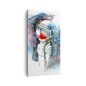 Quadro em tela - Sozinho com o espaço - 55x100 cm