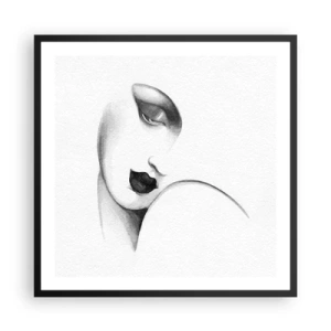 Pôster com moldura preta - No estilo de Łempicka - 60x60 cm