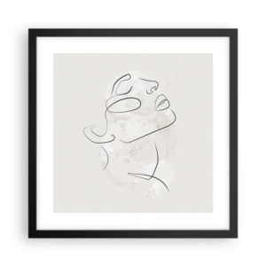 Pôster com moldura preta - Esboço de um sonho - 40x40 cm