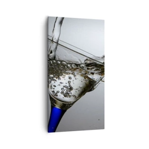 Quadro em tela - Água cristalina em vidro cristal - 55x100 cm