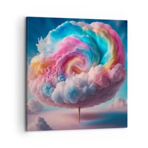 Quadro em tela - O sonho de um parque de diversões - 60x60 cm