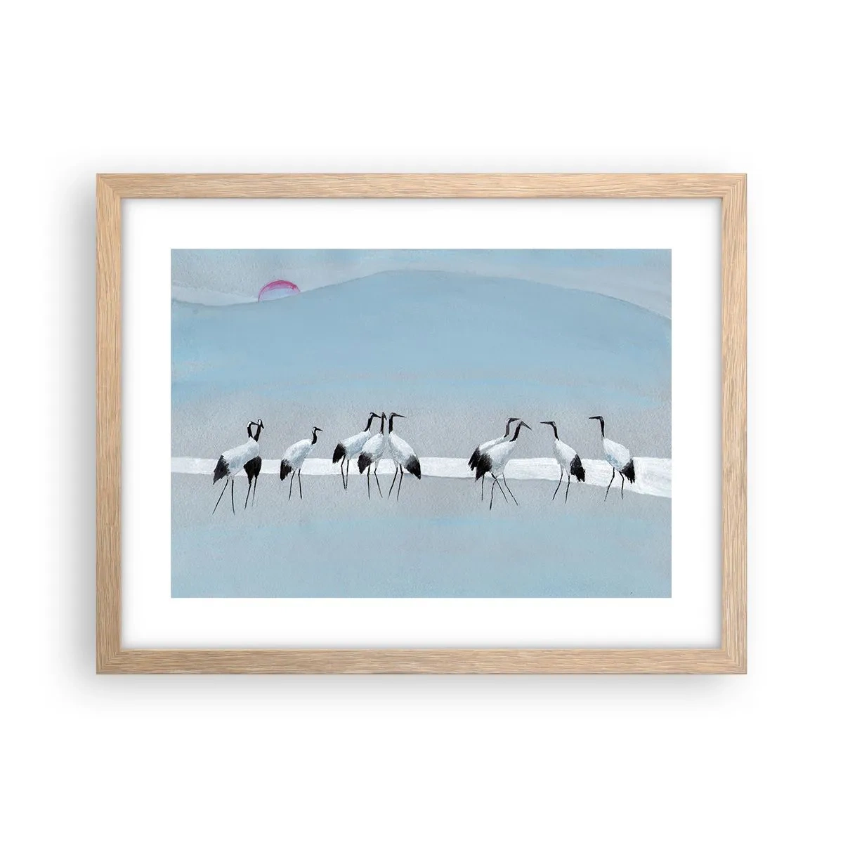 Pôster com moldura de carvalho claro - Depois de um dia quente - 40x30 cm