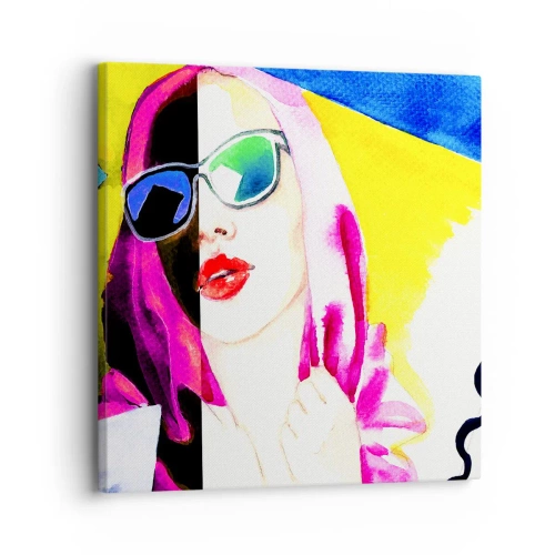 Quadro em tela - Eu não sou branca e não sou preta - 30x30 cm