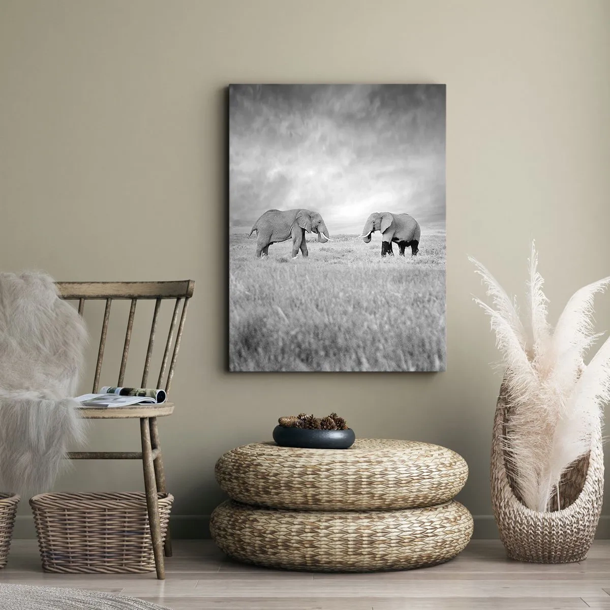 Quadro em tela - O cinza é belo - 50x70 cm
