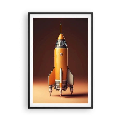 Pôster com moldura preta - Tudo começa com um sonho - 61x91 cm