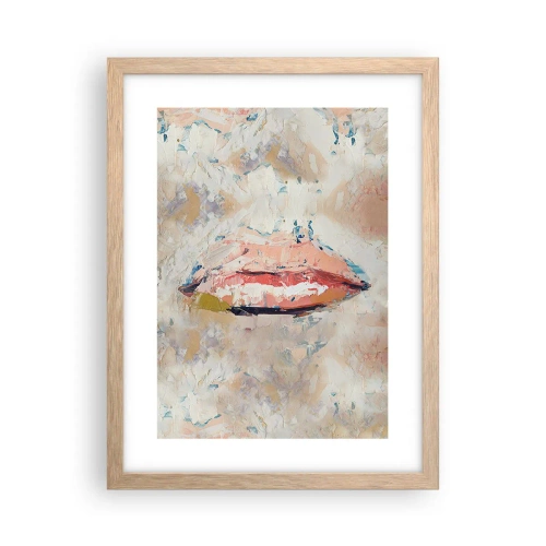Pôster com moldura de carvalho claro - Desperta os sentidos - 30x40 cm