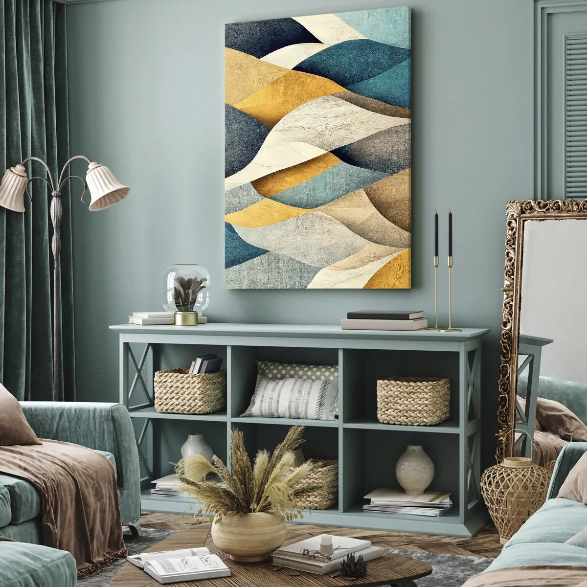 Quadro em tela - Ritmo e onda - 50x70 cm
