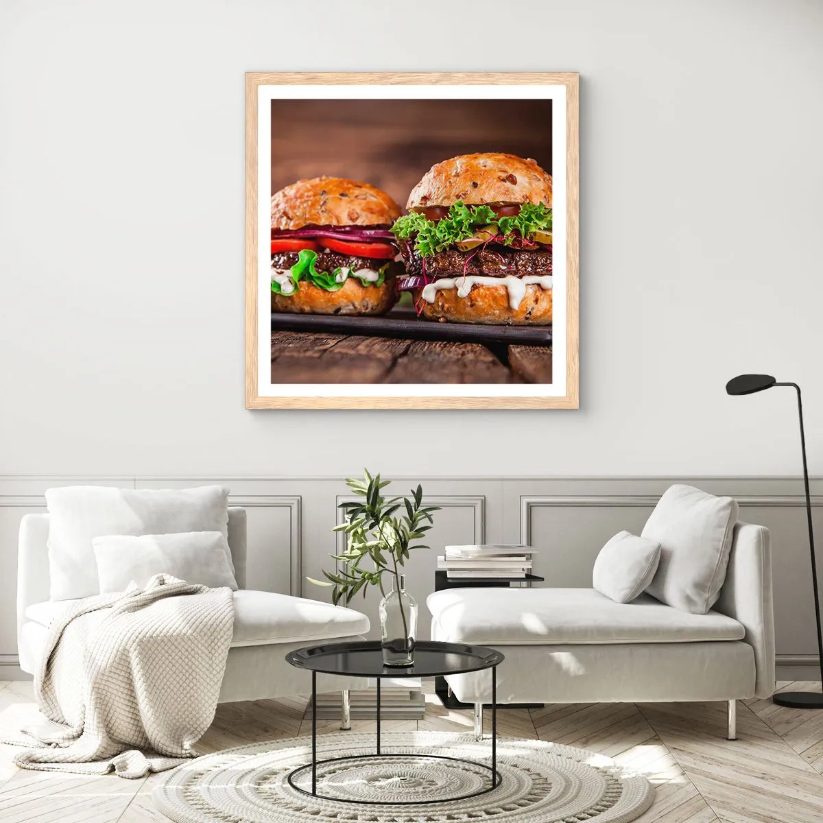 Pôster com moldura de carvalho claro - Sonho americano - 40x40 cm