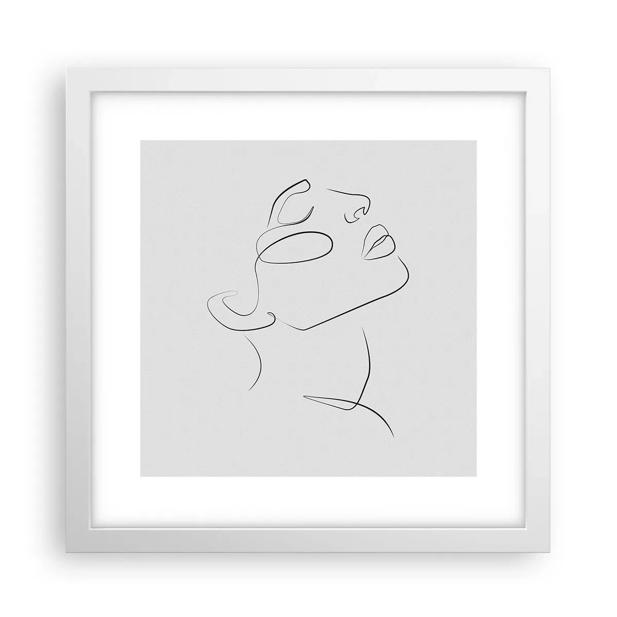 Pôster em moldura branca - Os meandros dos sonhos - 30x30 cm