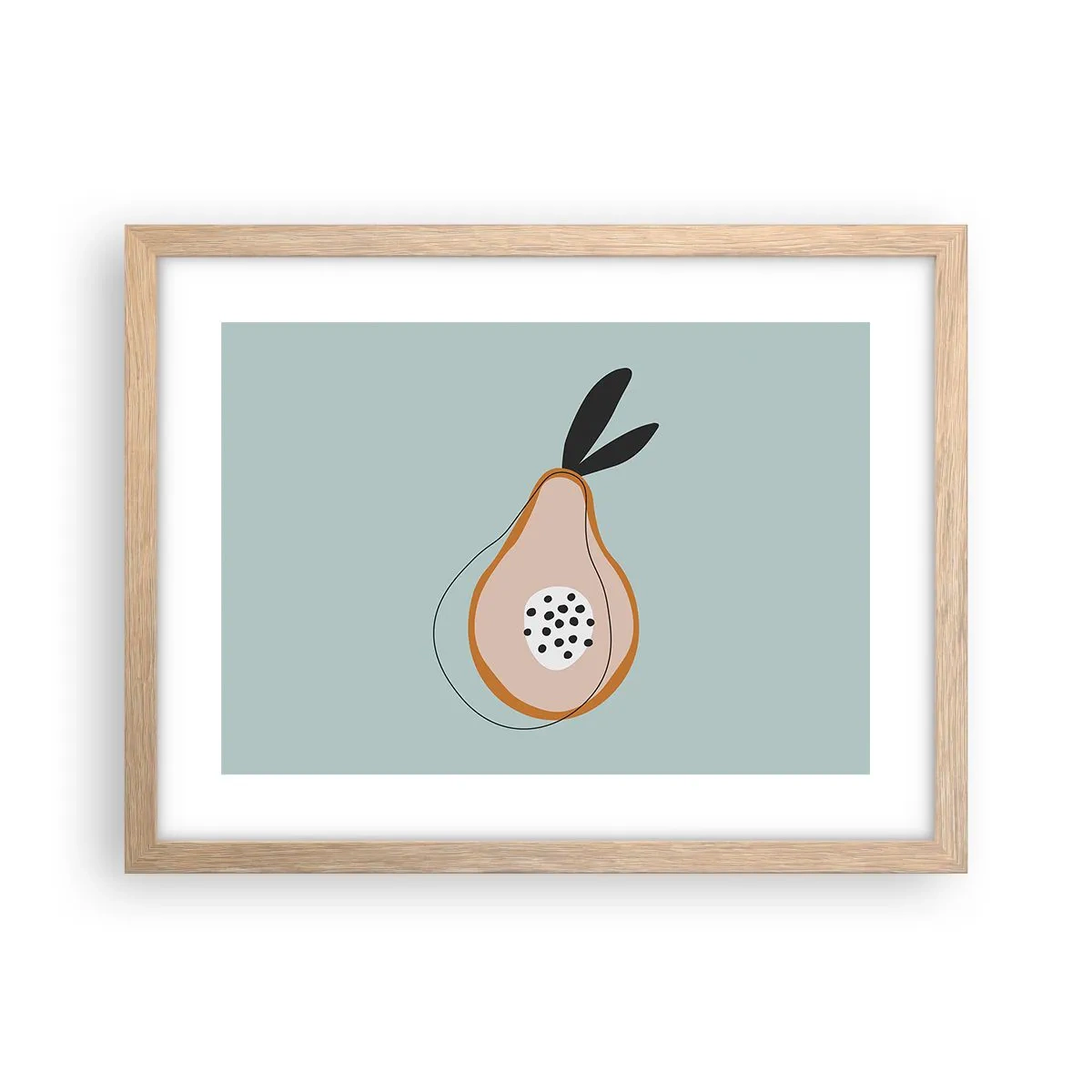 Pôster com moldura de carvalho claro - Penetrar na natureza das coisas - 40x30 cm