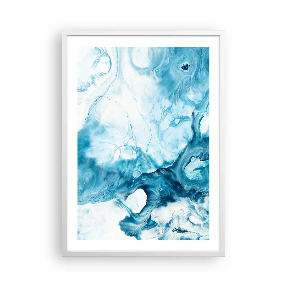 Pôster em moldura branca - Concerto Azul - 50x70 cm