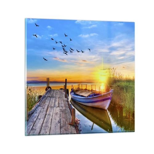 Quadro em vidro - Adeus, até amanhã - 30x30 cm