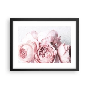 Pôster com moldura preta - Para românticos - 40x30 cm