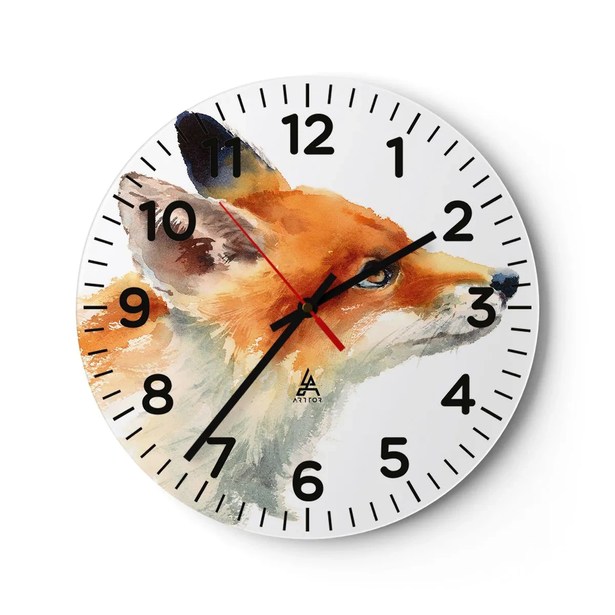 Relógio de parede - Relógio em vidro - Nunca é demais ter cuidado - 30x30 cm