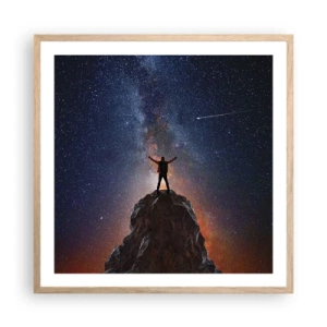 Pôster com moldura de carvalho claro - A força está comigo! - 60x60 cm