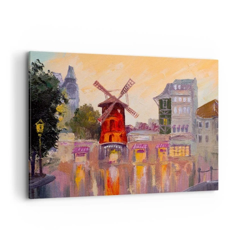 Quadro em tela - Ícones parisienses – Moulin Rouge - 100x70 cm