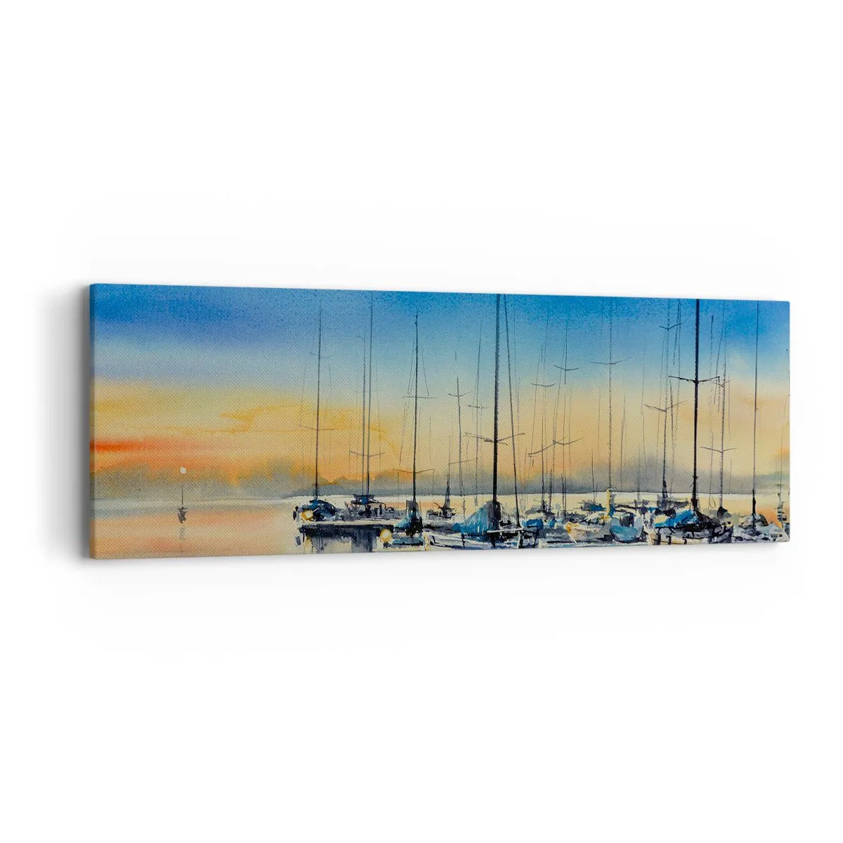 Quadro em tela - Fim de um bom dia - 90x30 cm