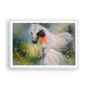 Pôster em moldura branca - Como um belo sonho - 100x70 cm