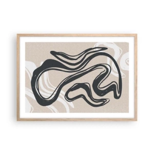 Pôster com moldura de carvalho claro - Expressão multiplicada - 70x50 cm