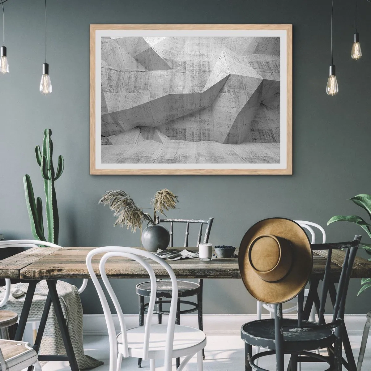 Pôster com moldura de carvalho claro - Um verdadeiro desafio - 50x40 cm