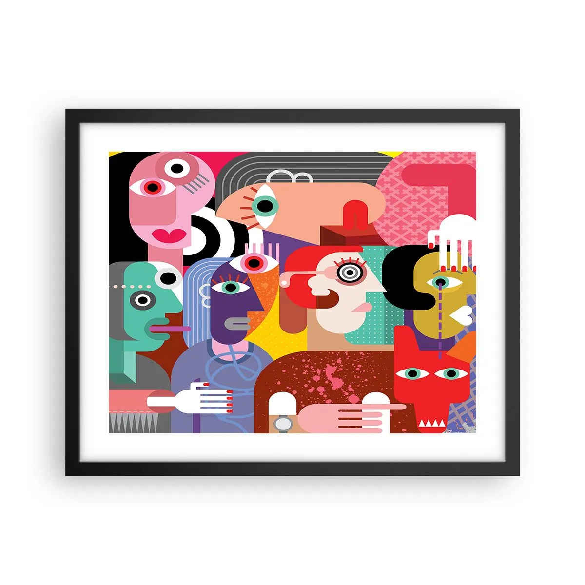 Pôster com moldura preta - Viemos da parte do Sr. Picasso - 50x40 cm