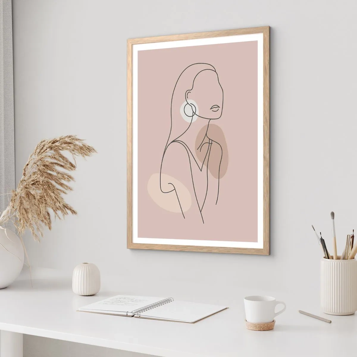 Pôster com moldura de carvalho claro - Um ícone da feminilidade - 61x91 cm