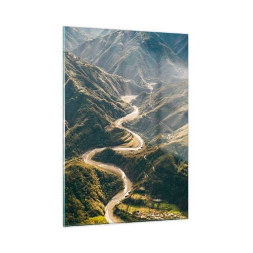 Quadro em vidro - Direto do coração das montanhas - 50x70 cm