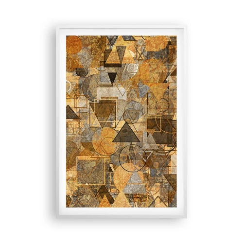 Pôster em moldura branca - O mundo em forma - 61x91 cm