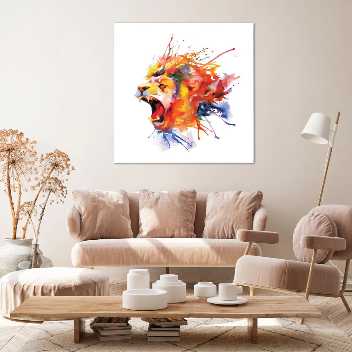 Quadro em tela - Explosão de raiva - 60x60 cm