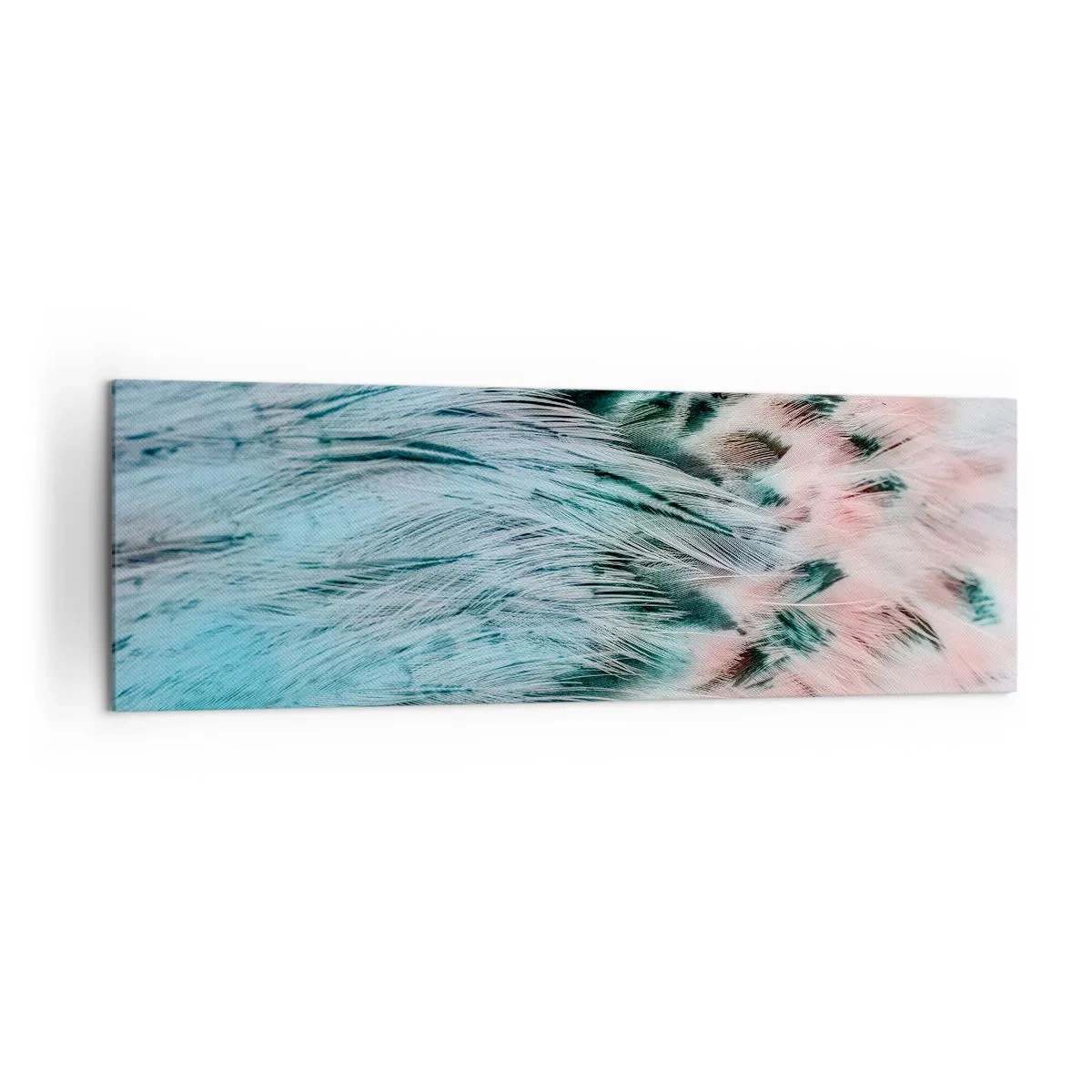 Quadro em tela - Penugem safira-rosa - 160x50 cm