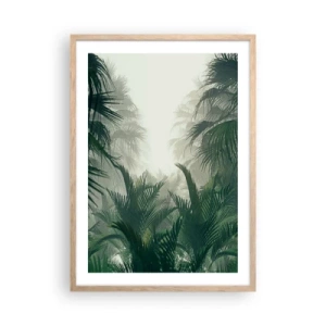 Pôster com moldura de carvalho claro - Mistério tropical - 50x70 cm