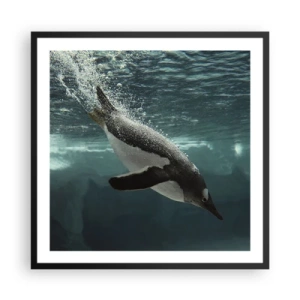 Pôster com moldura preta - Bem-vindo ao meu mundo - 60x60 cm