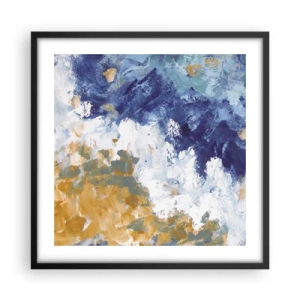 Pôster com moldura preta - Dança dos elementos - 50x50 cm