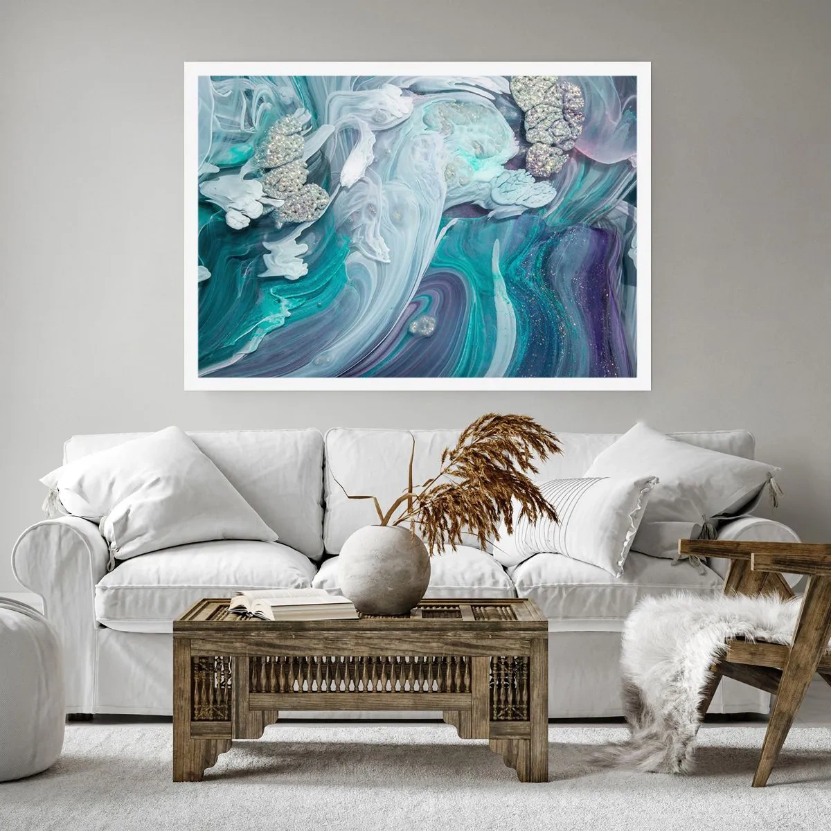 Pôster - Correntes de azul - 50x40 cm