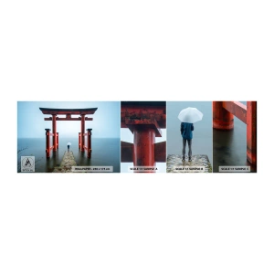Amostra de Papel de Parede Standard Eco - Devaneio japonês - Ásia, Templo de Hakone, Japão - 100x30 cm