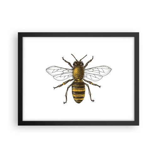 Pôster com moldura preta - Linda e boa - 40x30 cm