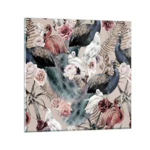 Quadro em vidro - No jardim do palácio - 30x30 cm