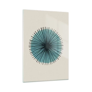 Quadro em vidro - Radiante sobre o azul - 50x70 cm