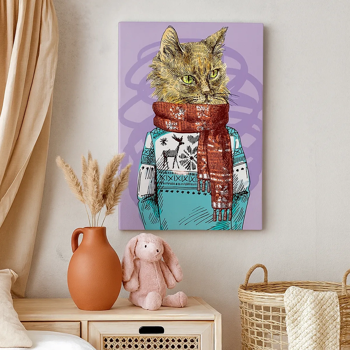 Quadro em tela - Gato não só de botas - 50x70 cm