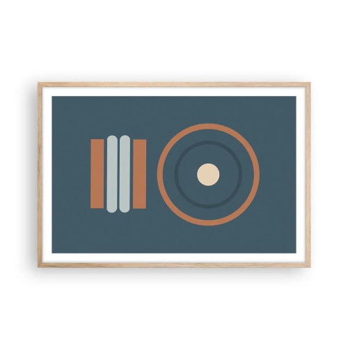 Pôster com moldura de carvalho claro - A essência da questão - 91x61 cm