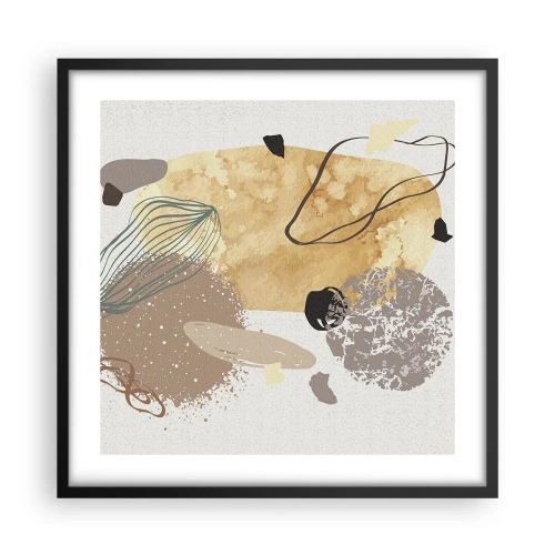 Pôster com moldura preta - Plumcologia aplicada - 50x50 cm