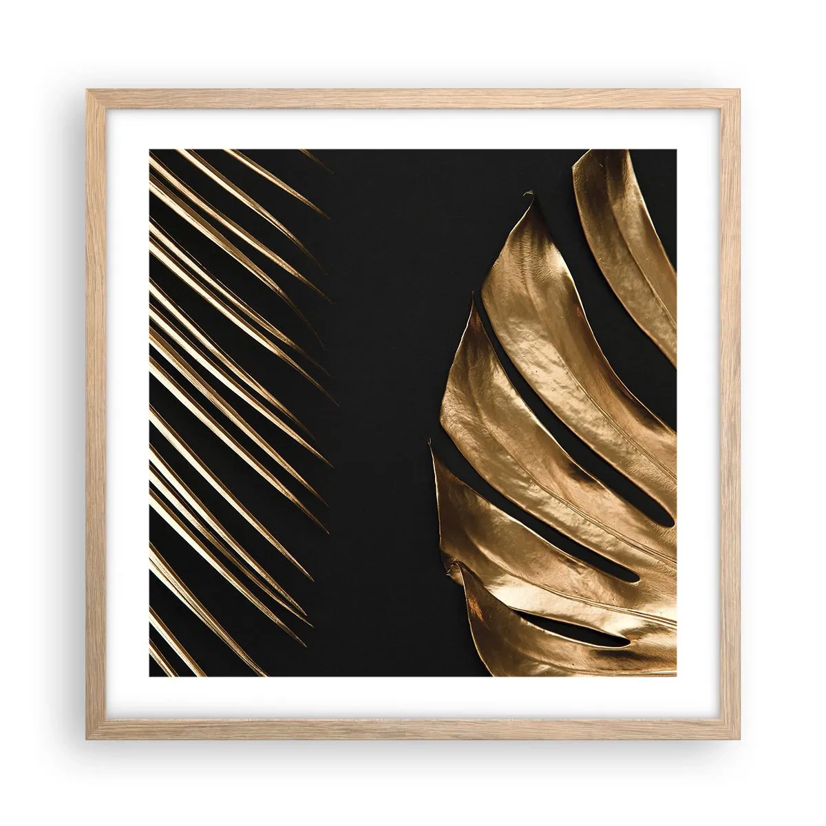 Pôster com moldura de carvalho claro - Diferentes e igualmente caros - 50x50 cm