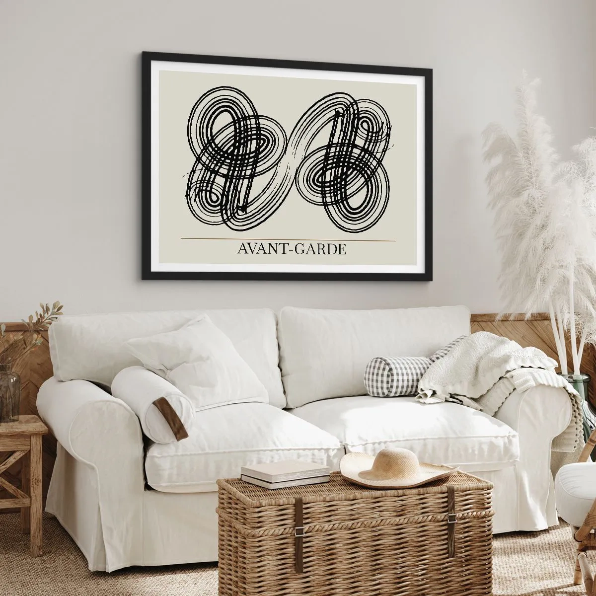 Pôster com moldura preta - Saiu espontaneamente - 100x70 cm