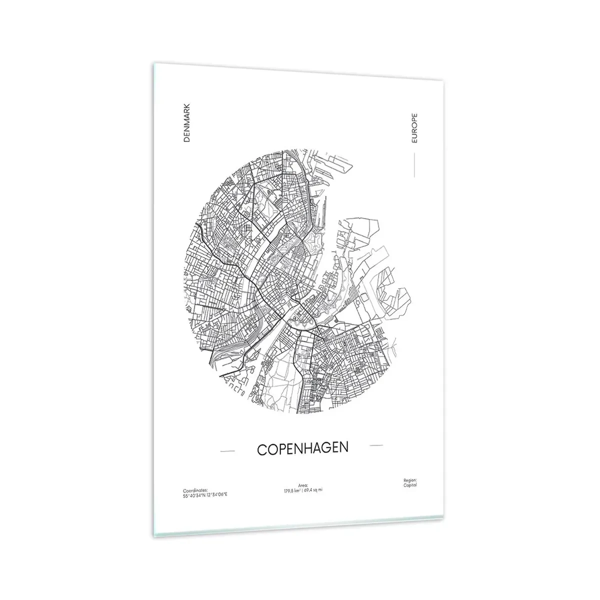 Quadro em vidro - Anatomia de Copenhague - 80x120 cm