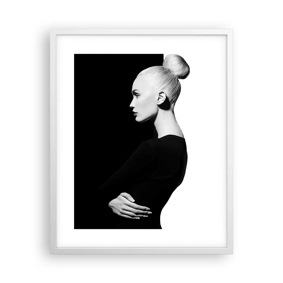 Pôster em moldura branca - Simplesmente mulher - 40x50 cm
