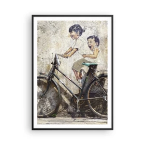 Pôster com moldura preta - Verdadeiro ou falso? - 70x100 cm