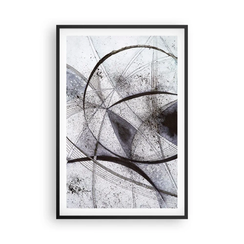 Pôster com moldura preta - Fantasia futurista - 61x91 cm
