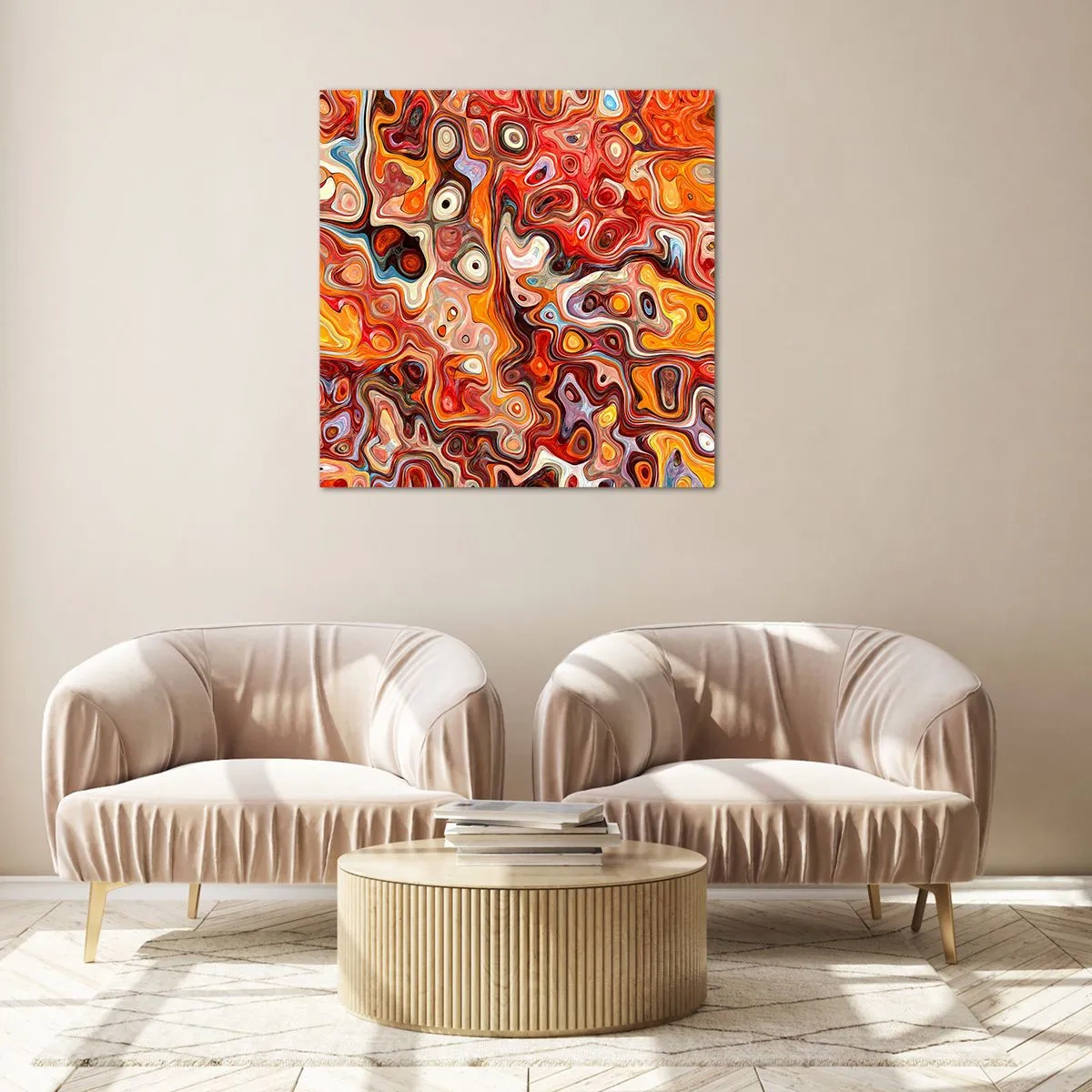 Quadro em vidro - Se as nozes tivessem derretido no mel - 30x30 cm